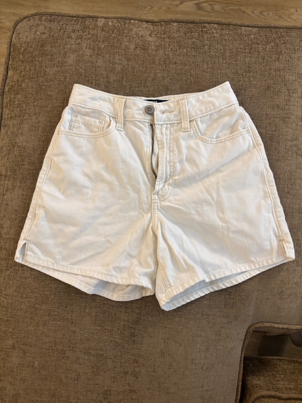 Hollister White Denim Jean Shorts